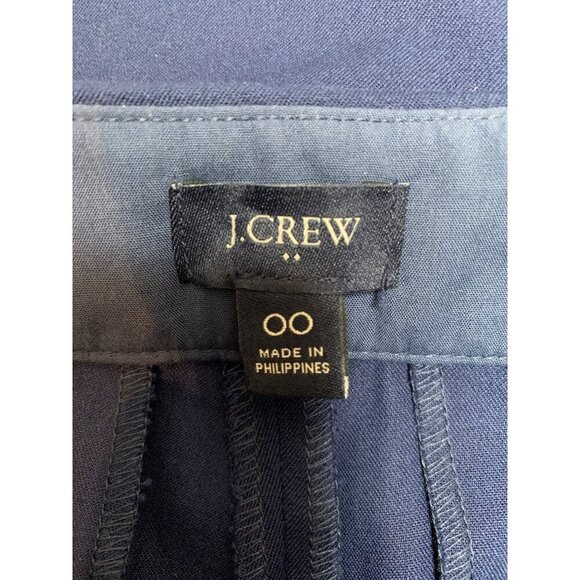 J. Crew Womens Navy Blue Dress Pants Size 00 Cotton Blend - Picture 3 of 4